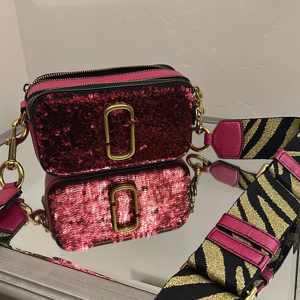Marc Jacobs The Snapshot Sequin Leather Camera Bag